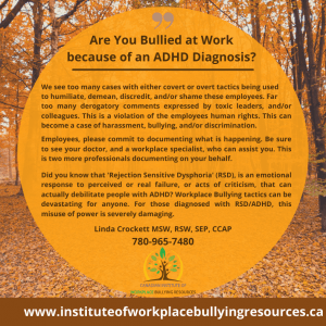 Are You Bullied at Work Because of an ADHD Diagnosis?