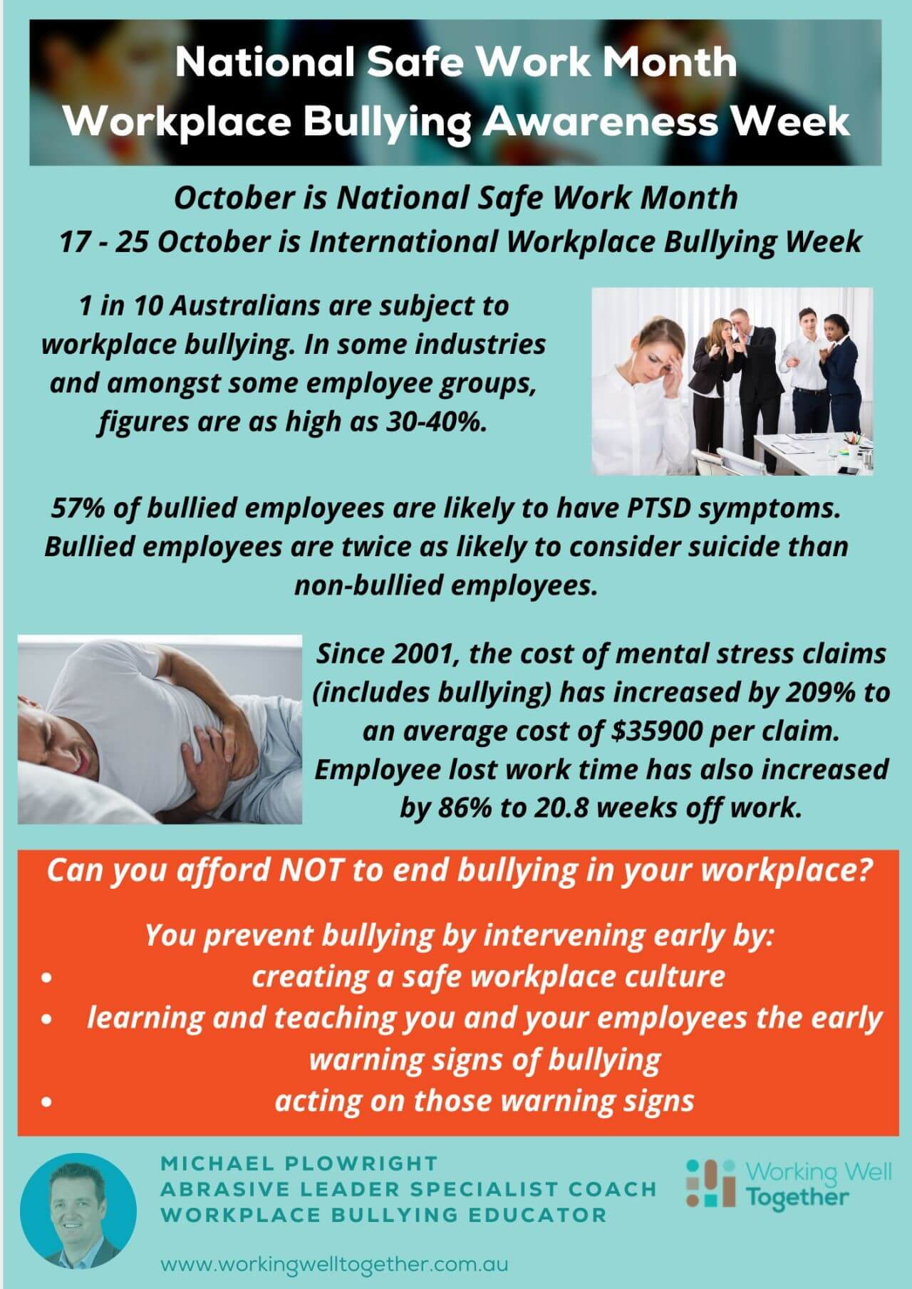 Workplace Bullying Awareness Week 2021, Australia