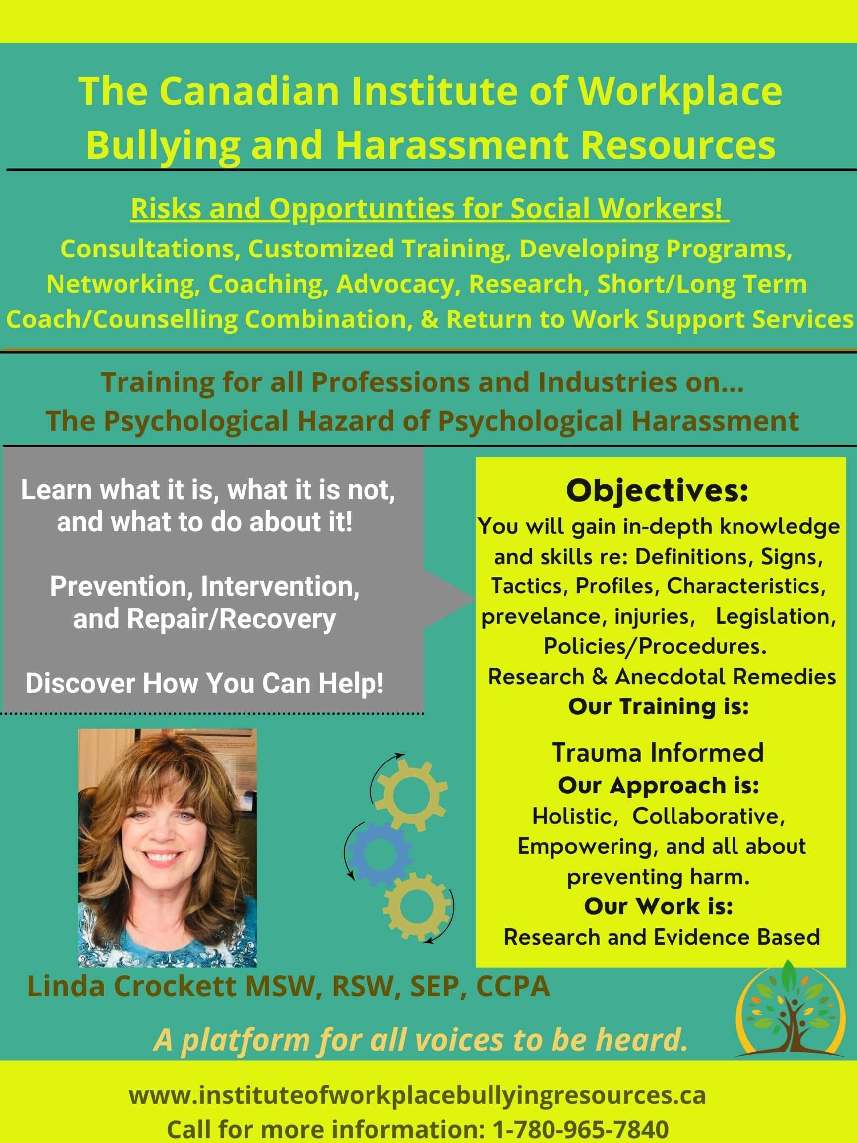 workshop for social workers, bullying and harassment resources