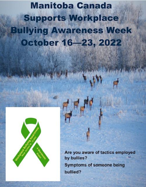 Workplace Bullying Awareness Week 2022, Manitoba