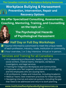 Workplace bullying and harassment resources and workshops