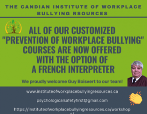 French Interpreter available for workplace bullying course